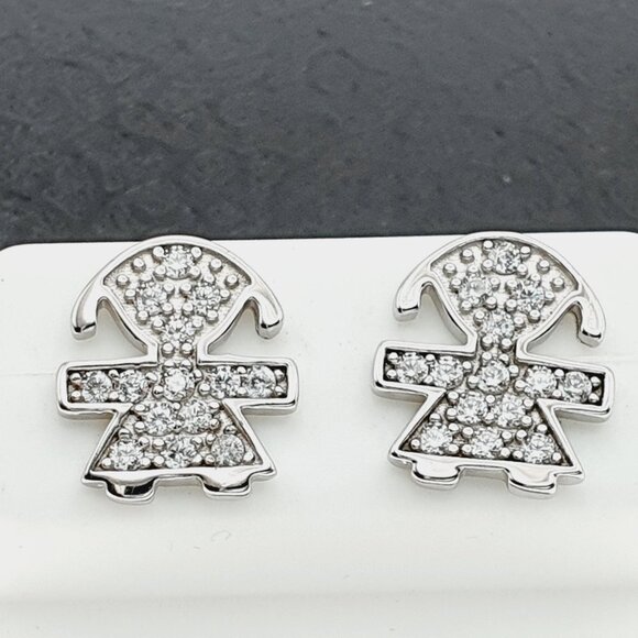 925 sterling silver luxury CZ earrings for women/girls, Best for RJUS2140 - Picture 1 of 11